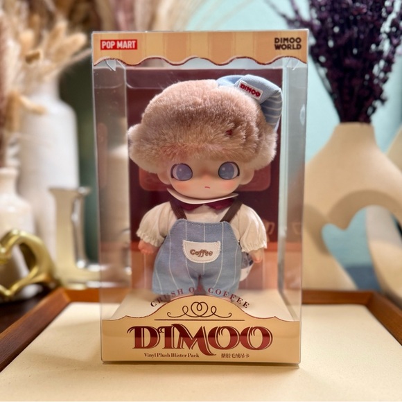 NIB POP MART DIMOO Crush on Coffee Vinyl Plush - Picture 1 of 17